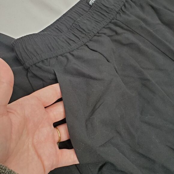 MADEWELL black elastic waist cuffed track lightweight trousers XS F5714 - Picture 5 of 13